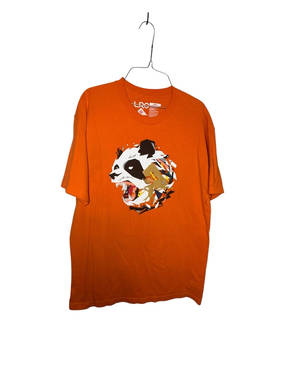 Lrg Orange Short Sleeve Tee with Panda Graphic